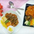 Chicken katsu mushroom sauce