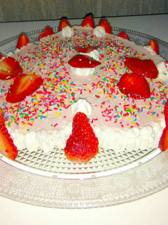 Una foto de Tarta mousse de fresa