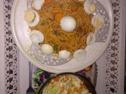 A picture of palm oil spaghetti
