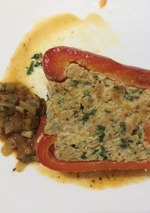 Foto resep Paprika isi dada ayam