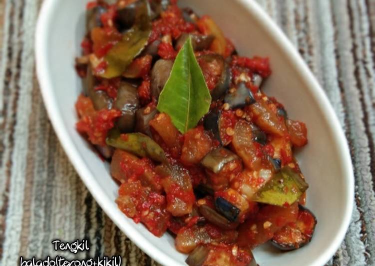 Tengkil balado(terong+kikil)