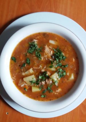Una foto de Sopa de jurel