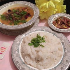 A picture of Daal Chawal and Acchar.