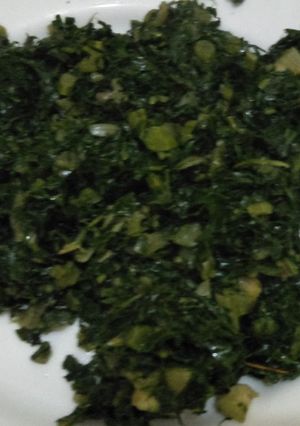 A picture of Fried terere.