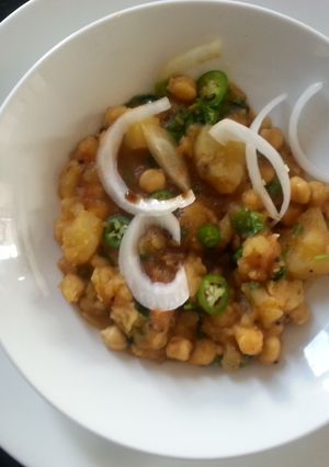 A picture of Channa Chaat.