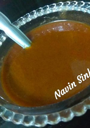 A picture of Khajur Mirch Chutney.