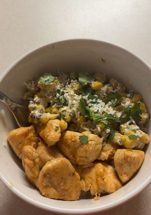 A picture of Street Corn Chicken Bowls.