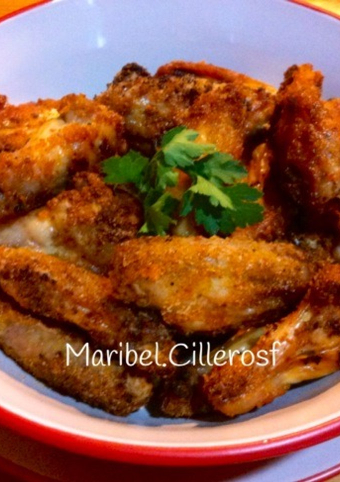 Una foto de Alitas de pollo especiadas, en freidora sin aceite