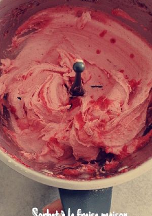 Une photo de Sorbet à la fraise