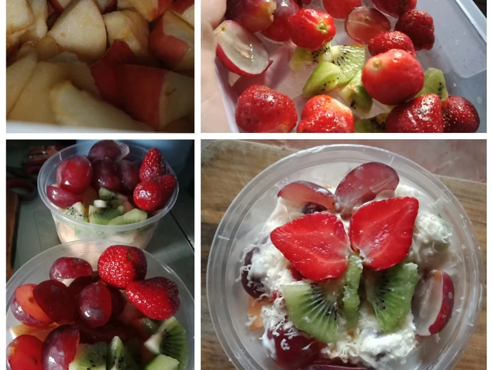Cara Gampang Membuat Resep Salad buah yoghurt yang Bisa Manjain Lidah Anti Ribet, Mantap