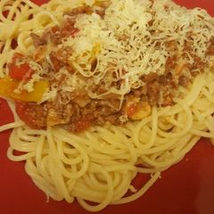 A picture of Sara tasty spag bol.