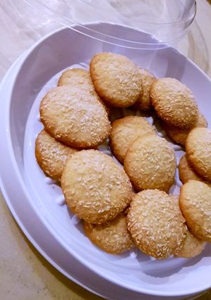 صورة لوصفة بسكويت جوز الهند 🥥