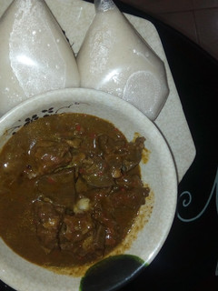 A picture of Tuwo semovita miyan kuka.