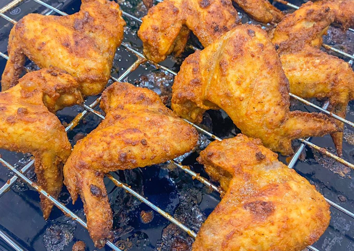 Oven grilled chicken wings