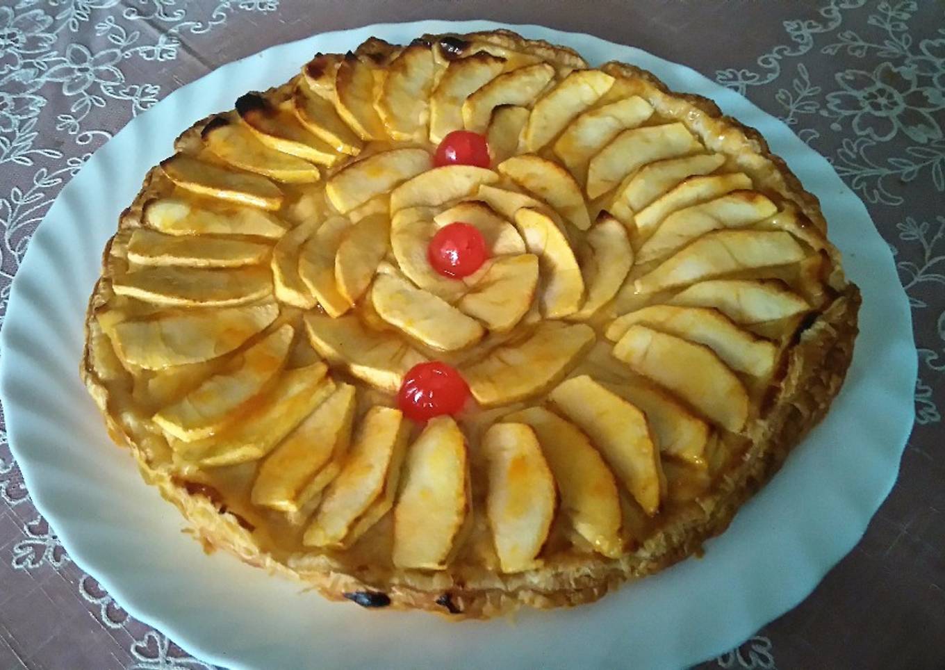 🍰Tarta Hojaldrada de Manzana 🍏y Crema Pastelera con Thermomix