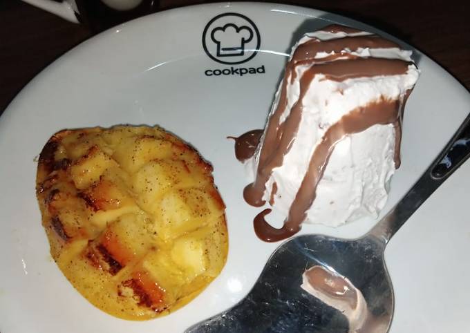 Recipe: Delicious Roasted Almonds ice cream with Grilled Mango