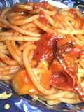 Spaghettoni di Gragnano xxl con seppia,sconcigli e pesce al sugo