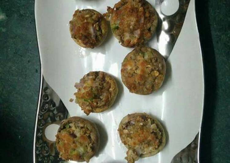 Recipe of Homemade Baked stuffed mushroom in airfryer