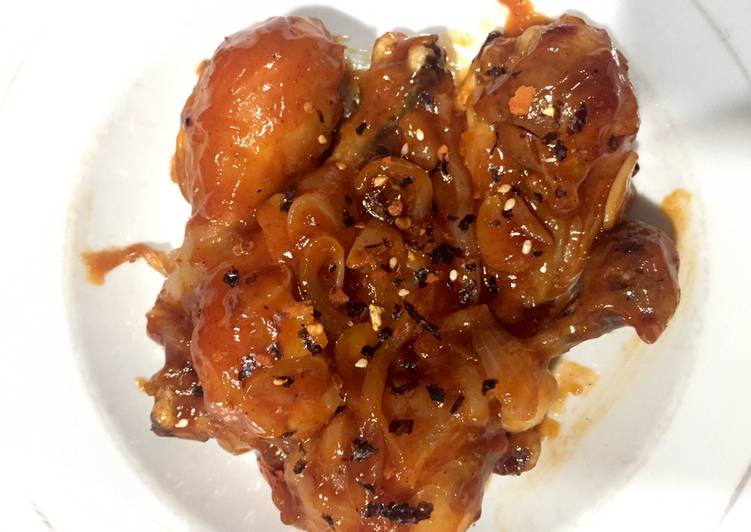 Bagaimana Membuat Korean bbq spicy chicken 🍗 yang Bisa Manjain Lidah