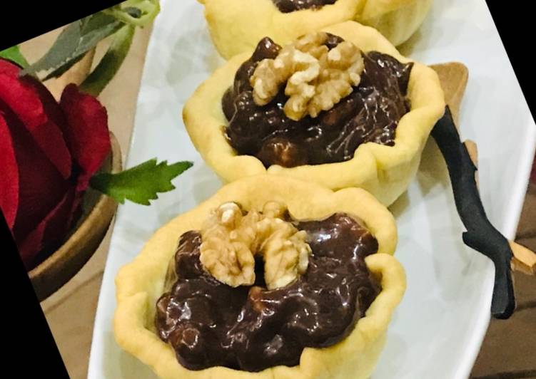 Recipe of Any-night-of-the-week Whosayna’s Chocolate Walnut Tartlets