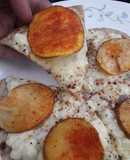 Homemade Potato chips Parantha pizza