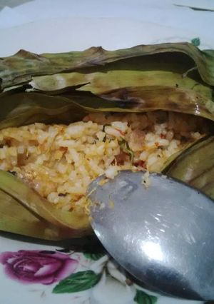Foto resep Nasi bakar tuna feat kemangi