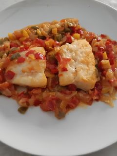 Una foto de Bacalao a la roteña