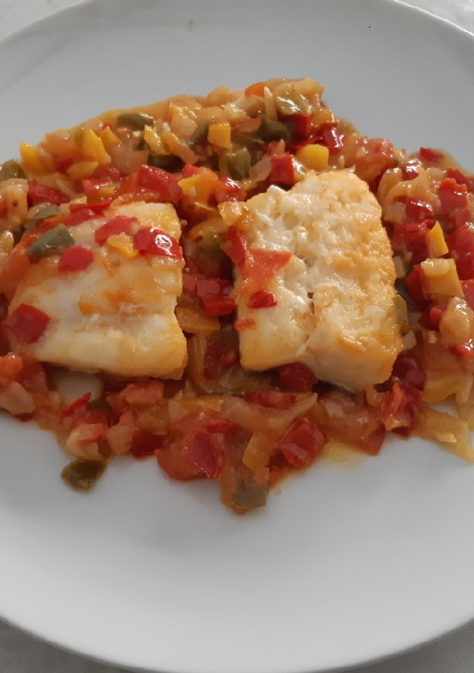Una foto de Bacalao a la roteña