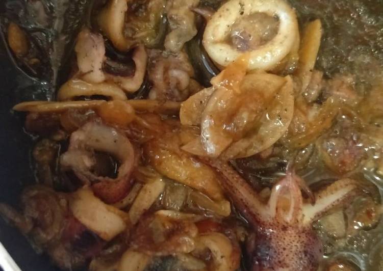 Resep Cumi Bumbu Hitam Lezat