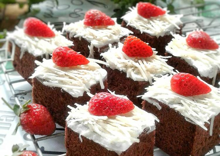 Brownies kukus putih telur