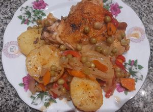 Una foto de Pollo a la portuguesa
