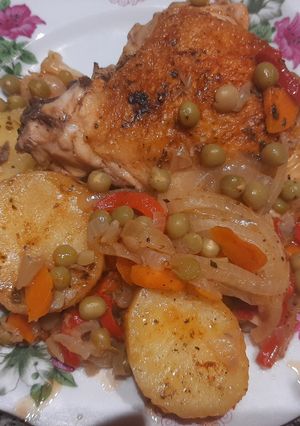 Una foto de Pollo a la portuguesa