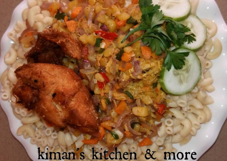 Easiest Way to Make Super Quick Homemade Macaroni with potato sauce