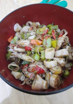 Foto resep Cumi asin oseng pedas