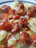 Antojo de "salchi🥕" papa🍟🍅🍍