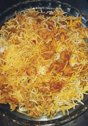 A picture of Shrimps Biryani 🍤.