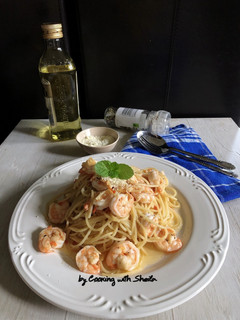 Foto resep Spicy Prawn Aglio Olio