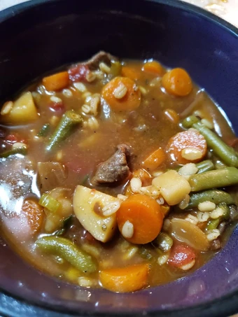 Easy Steps to Prepare Recipe Beef and Barley Vegetable Soup that is Perfect, Appealing}