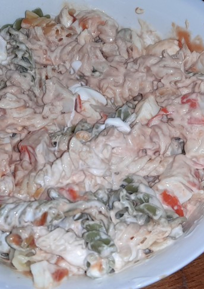 Una foto de Pasta con salsa rosa fácil bueno y rápido, vamos!!