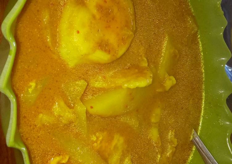 Resep Gulai telur bebek pedas Anti Gagal