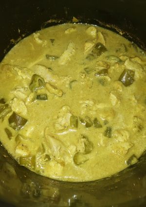 Una foto de Pollo al curry en crockpot