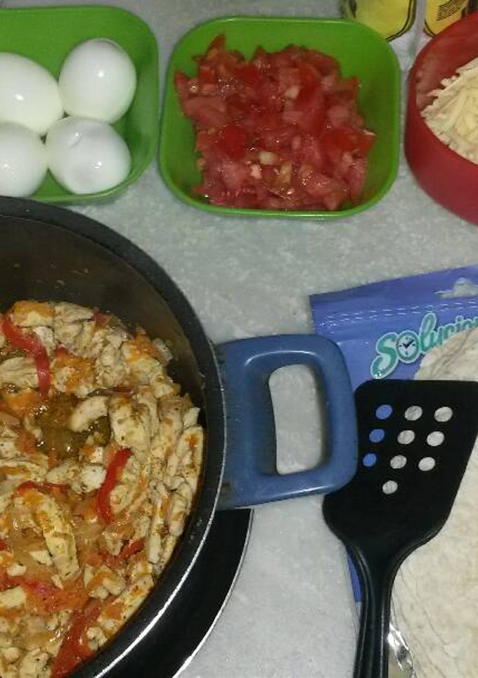Una foto de Relleno para tacos de pollo