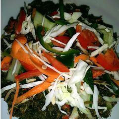 A picture of Moringa salad(kwadon zogale).