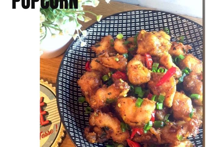 Ayam popcorn goreng bawang