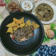 A picture of Leftover dal paratha and tacos with aloo chokha.