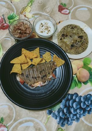 A picture of Leftover dal paratha and tacos with aloo chokha.