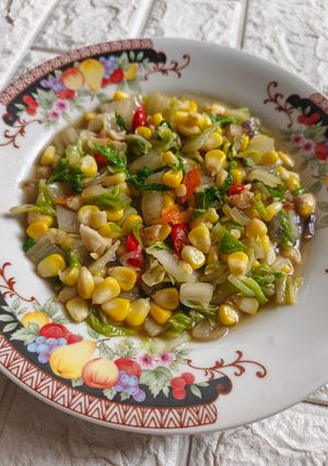 Foto resep Tumis Sawi Putih Jagung Manis