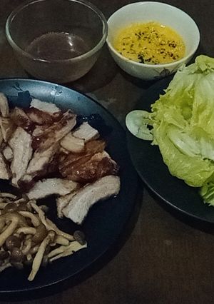 รูปของ สเต็กคอหมู,เห็ดผัดเนย - คีโต - หม้ออบลมร้อน