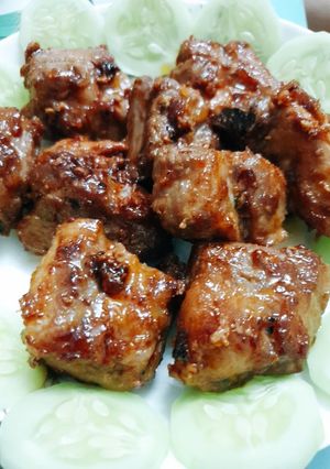 Hình của món Sườn xào chua ngọt.