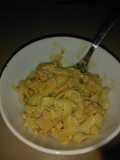 Tallarimis (tallarines de pescado) al curry